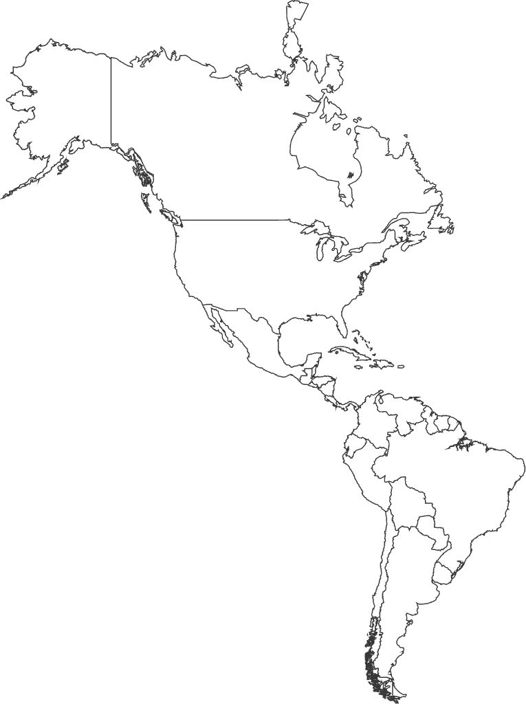 Map of the Americas